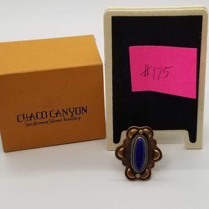 Copper ring with blue turquoise stone